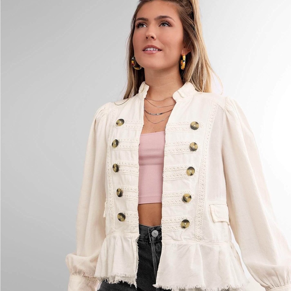 Free People Cream Utility Jacket - Picture 3 of 4